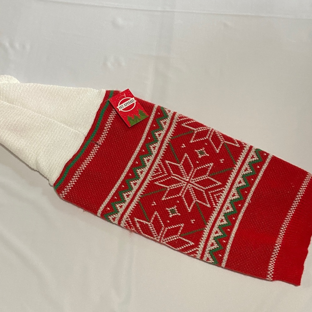 Pet Apparel NWT Christmas Winter Holiday Dog Sweater Size XL